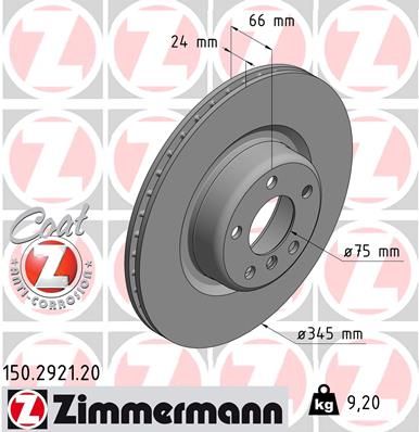 34206898719Z1 150.2921.20 Brake Disc