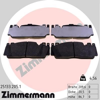 34112284869Z 25133.205.1 Brake Pad Set, disc brake