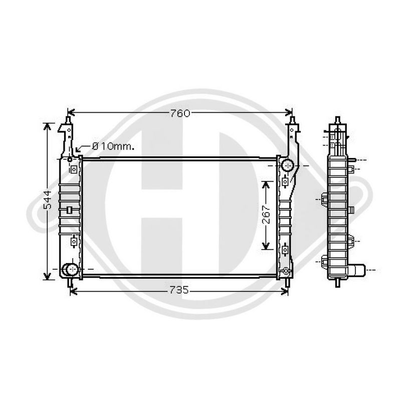 17113400013DR3 DCM1571 Radiator, engine cooling