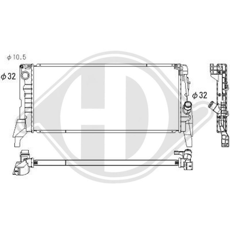 17117617635DR DCM3916 Radiator, engine cooling
