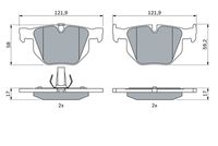 34216776937BO1 34216776937 34 21 6 776 937 6776937 0 986 424 766  Brake Pad Set, disc brake
