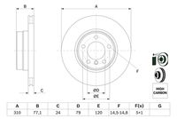 34116864059BO 34116864059 34 11 6 864 059 6864059 0 986 479 055  Brake Disc