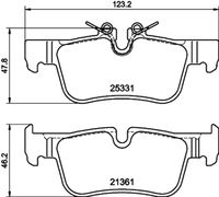 34201543683H 34201543683 34 20 1 543 683 1543683 8DB 355 021-681 BMW X1 (F49LCI) -  Brake Pad Set, disc brake
