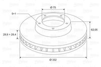 34116868939VL1 34116868939 34 11 6 868 939 6868939 197177 BMW X6 (E71) -  Brake Disc
